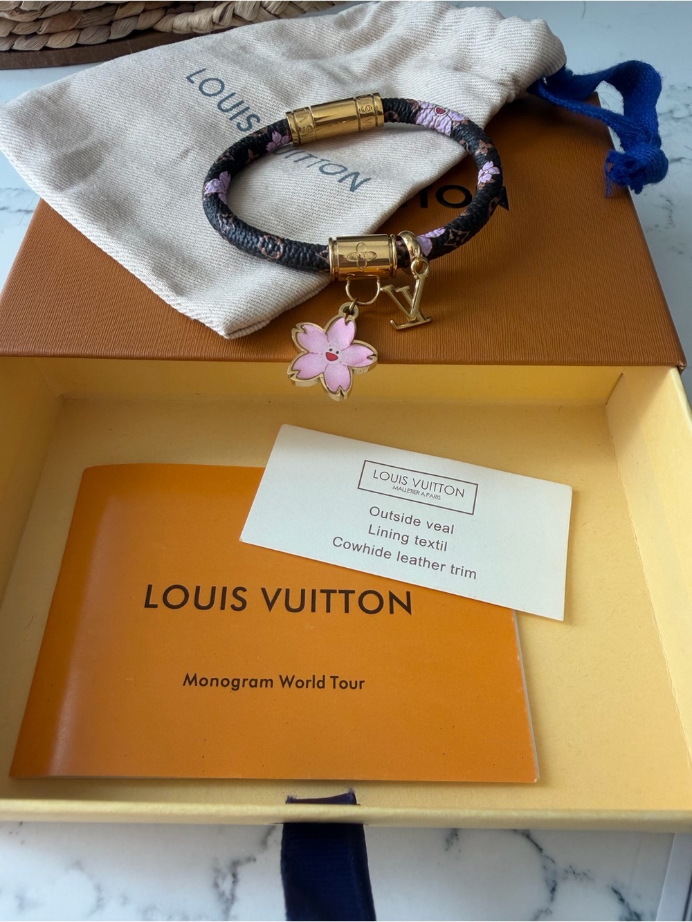 Authentic Louis Vuitton x Takashi Murakami Cherry Blossom bracelet - Picture 3 of 5